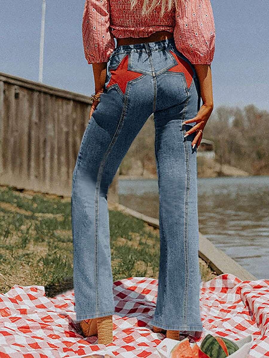 SHEIN NIEBIESKIE SPODNIE JEANS PK01__M