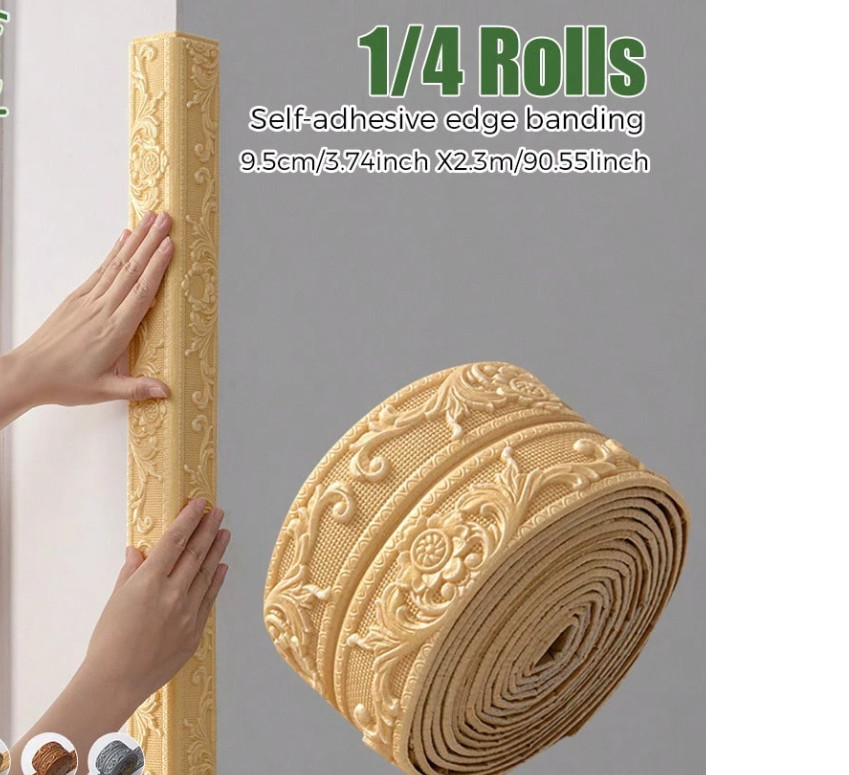 CHEE LYEE ZESTAW SAMOPRZYLEPNEJ LISTWY WYKOŃCZENIOWEJ 4-PACK S07__9.5X230CM