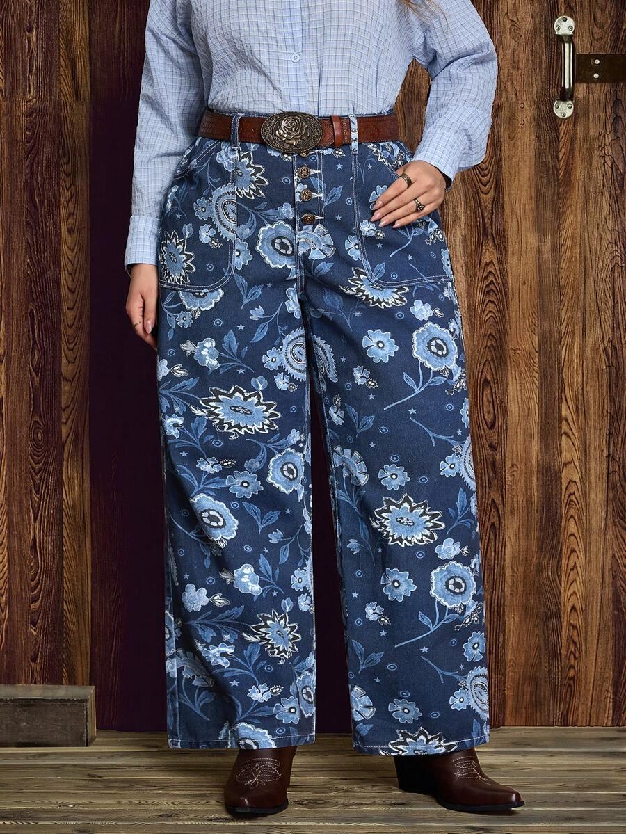 EMERY ROSE SPODNIE JEANS PRINT S06__46