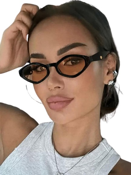 SHEIN CZARNE OKULARY PRZECIWSŁONECZNE S07