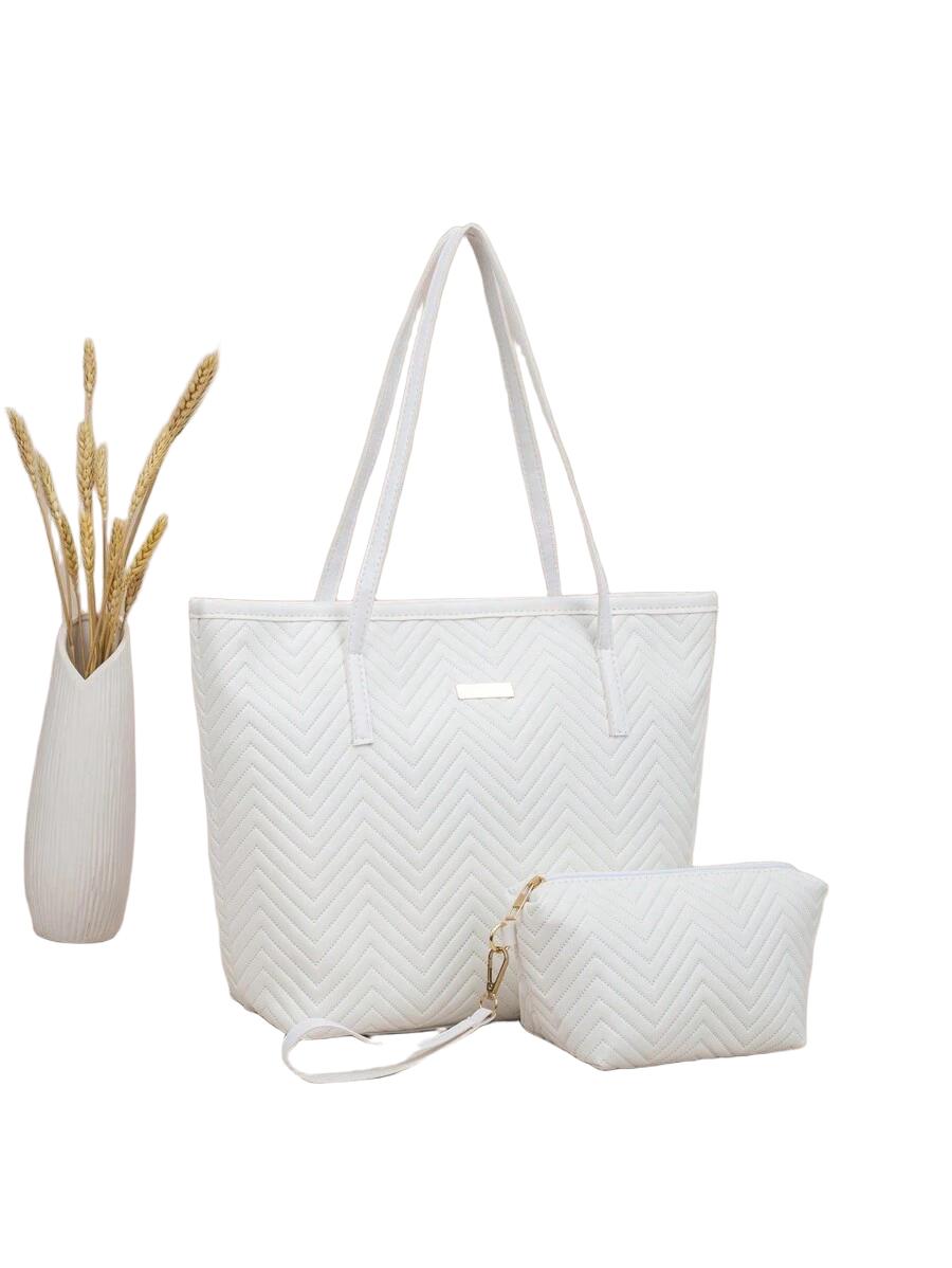 SHEIN BIAŁA TOREBKA KOSMETYCZKA KOMPLET S07__26X28