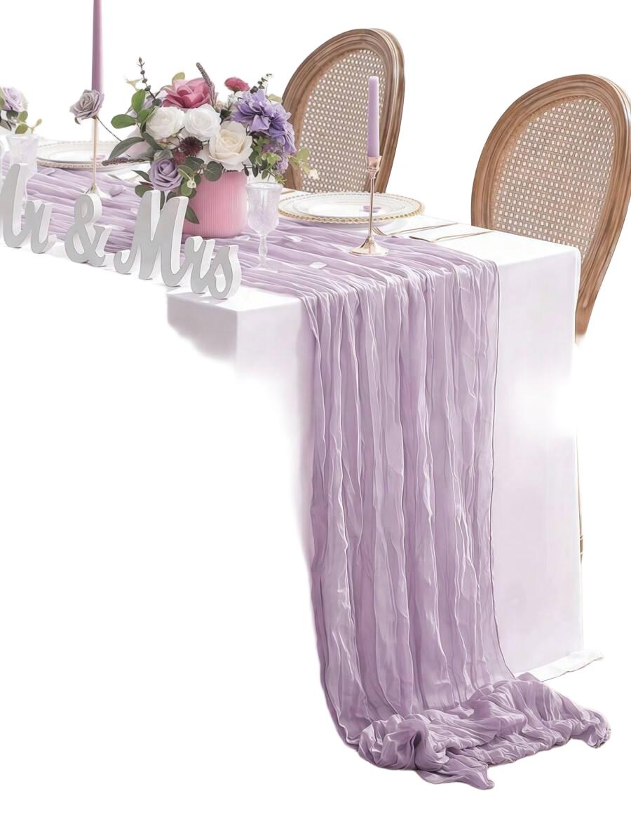 SHEIN FIOLETOWY BIEŻNIKI DO STOŁU S07__90X180CM