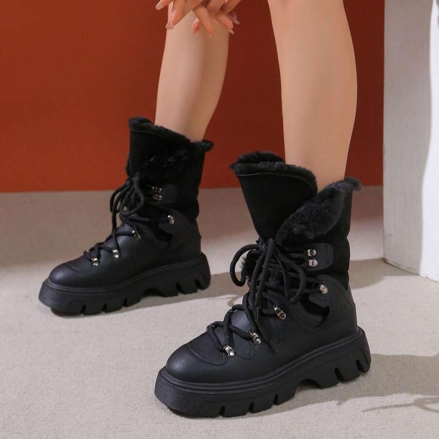 SHEIN CZARNE ŚNIEGOWCE OCIEPLENIE FUTERKO W01__39
