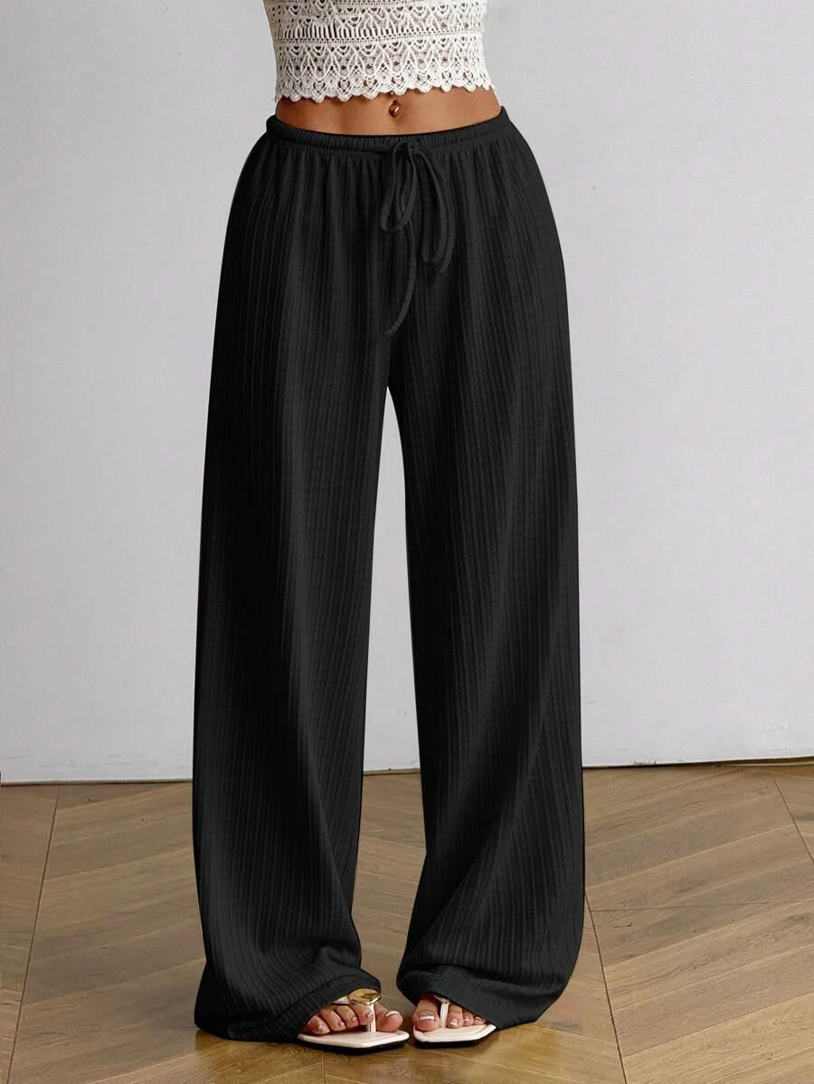 SHEIN CZARNE SPODNIE PROSTA NOGAWKA S06__M