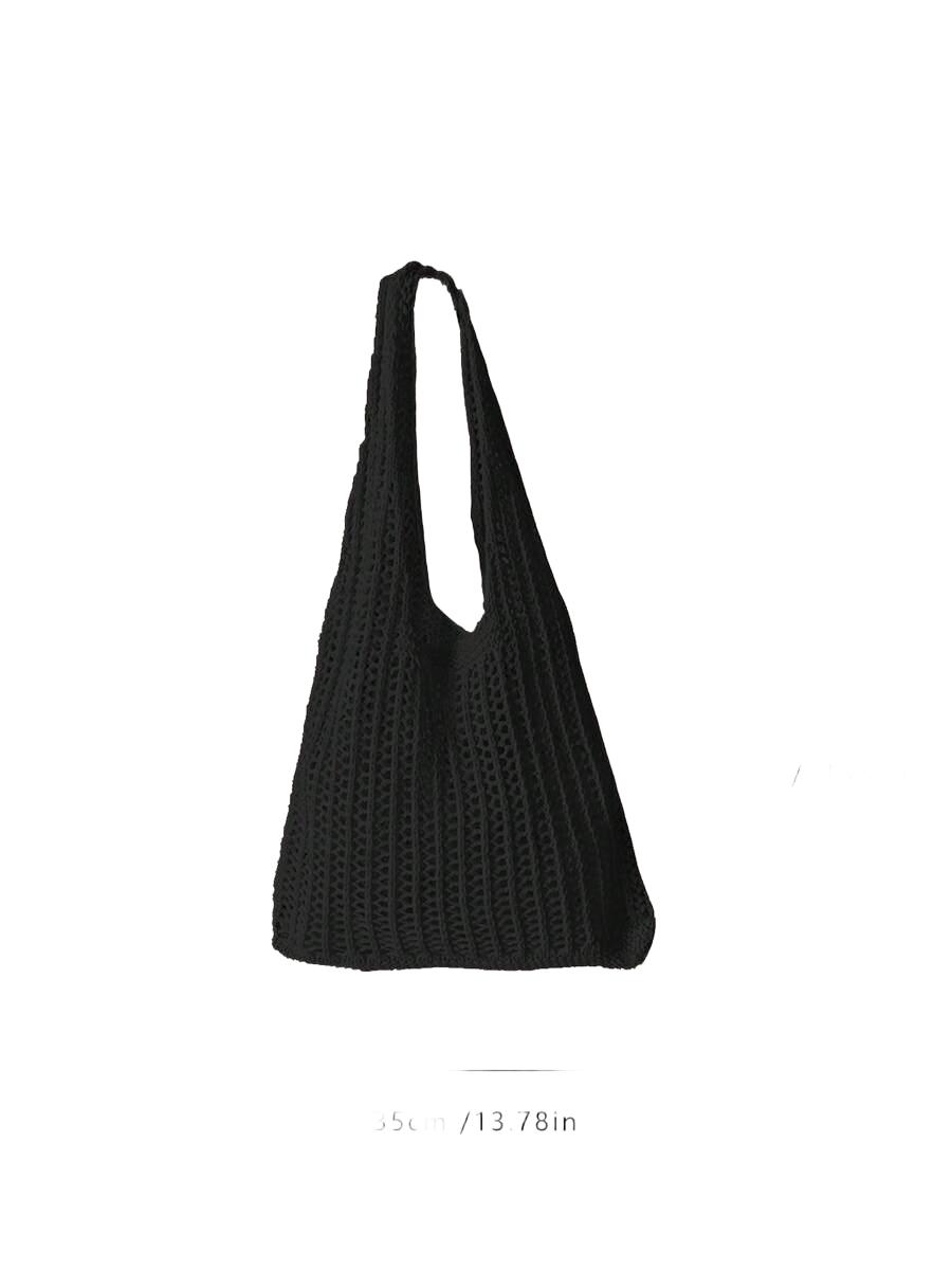 YOGODLNS CZARNA TORBA NA RAMIE S07__35X29CM