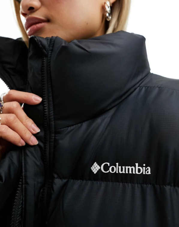 COLUMBIA CZARNA PIKOWANA KURTKA LOGO W01__XL