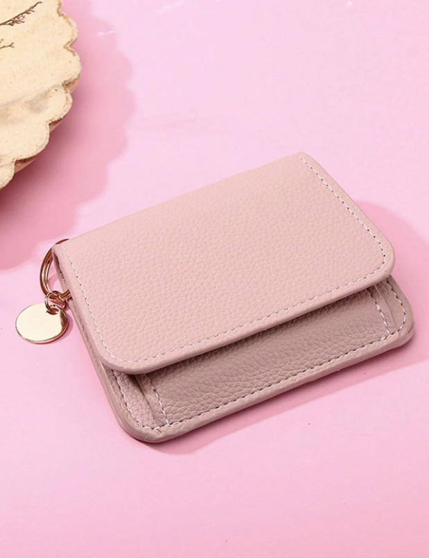 SHEIN RÓŻOWY PORTFEL IMITACJA SKÓRY S07__9,5X12CM