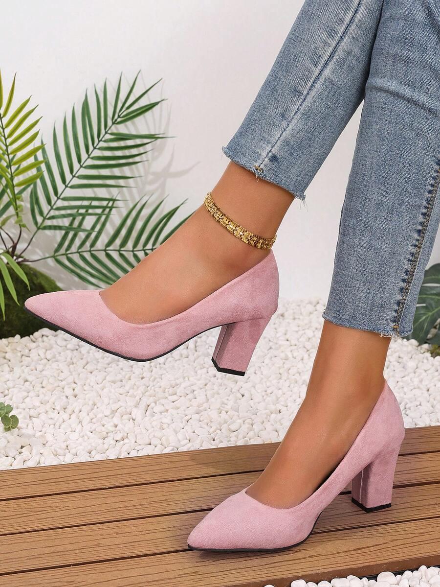 SHEIN RÓŻOWE CZÓŁENKA SZPIC S06__36,5
