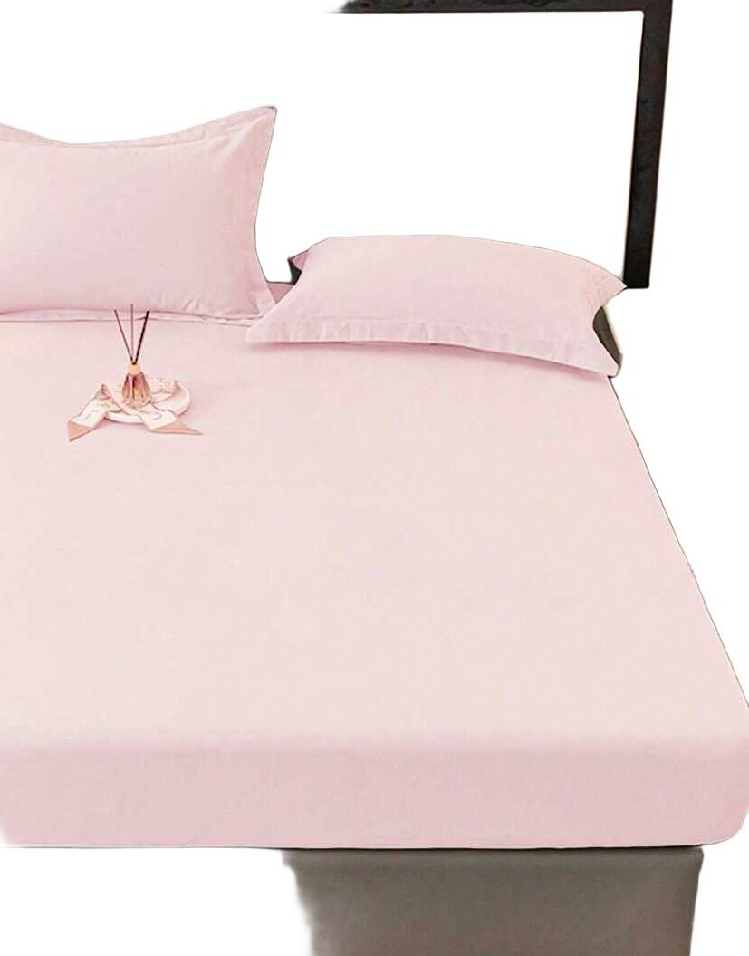SHEIN RÓŻOWE PRZEŚCIERADŁO Z GUMKĄ S07__200X220