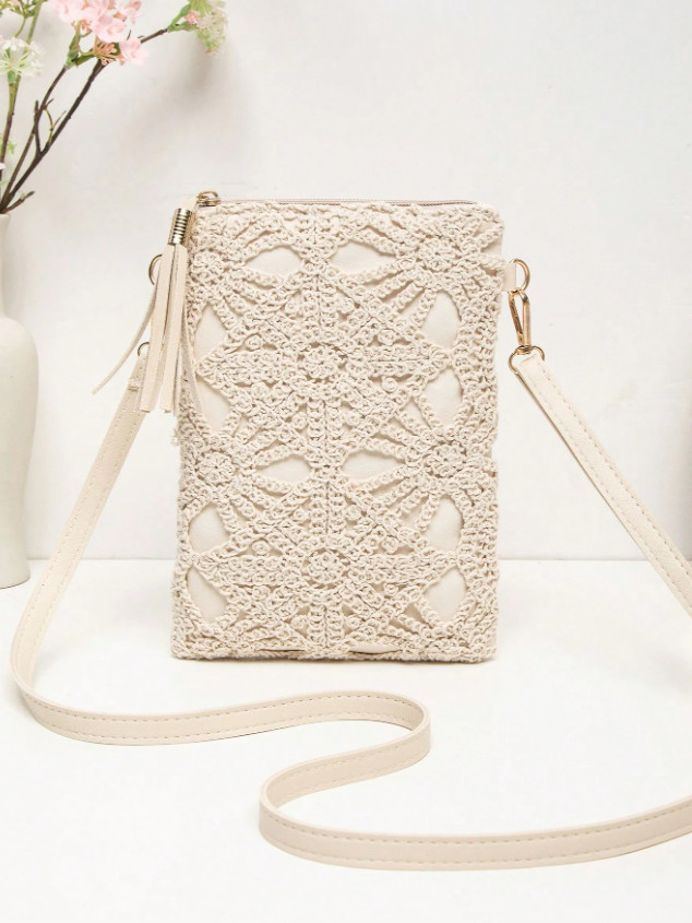 SHEIN BEŻOWA TOREBKA ZDOBIENIE S07__15X22