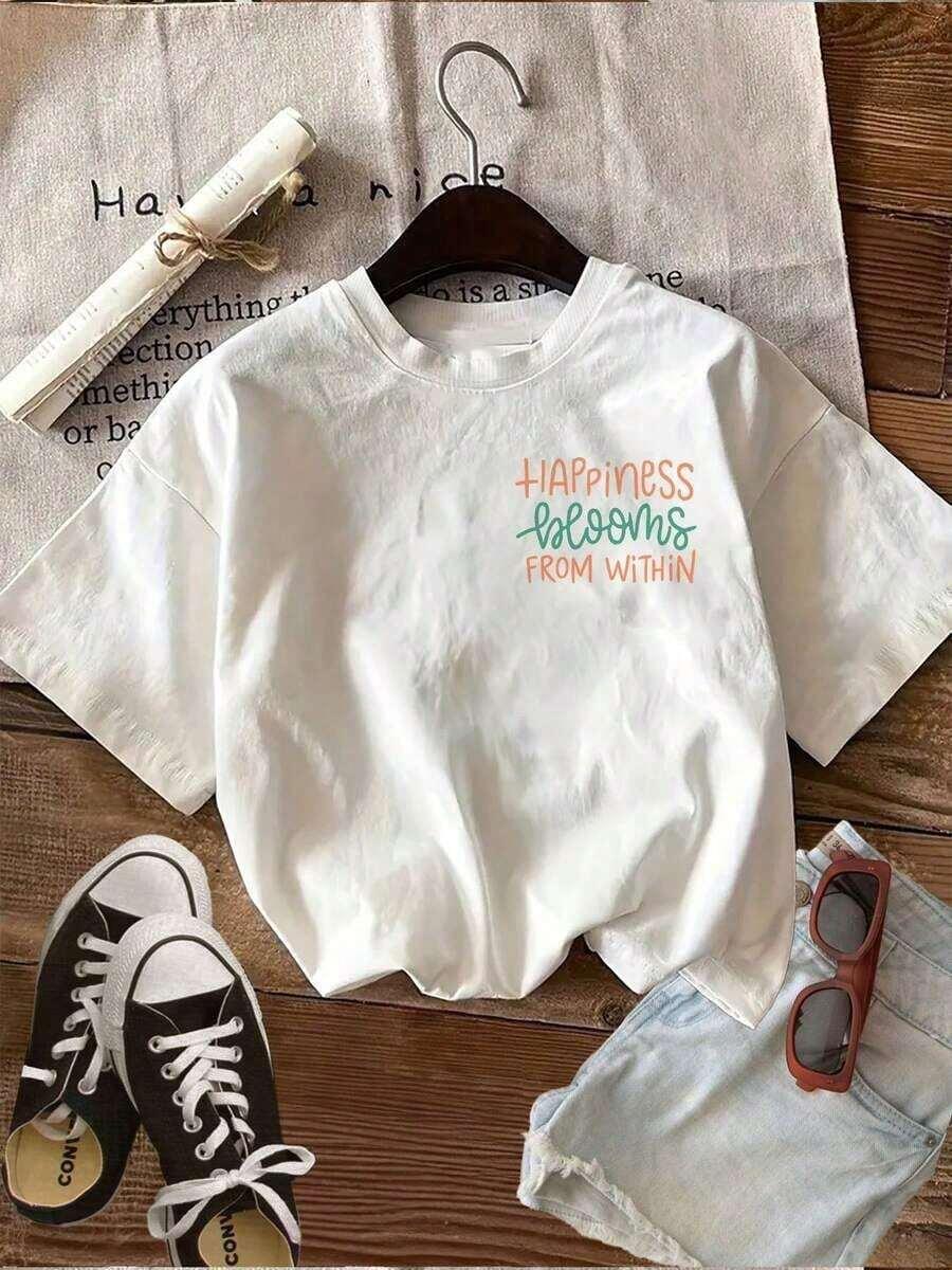 SHEIN BIAŁY T-SHIRT NADRUK S06__50