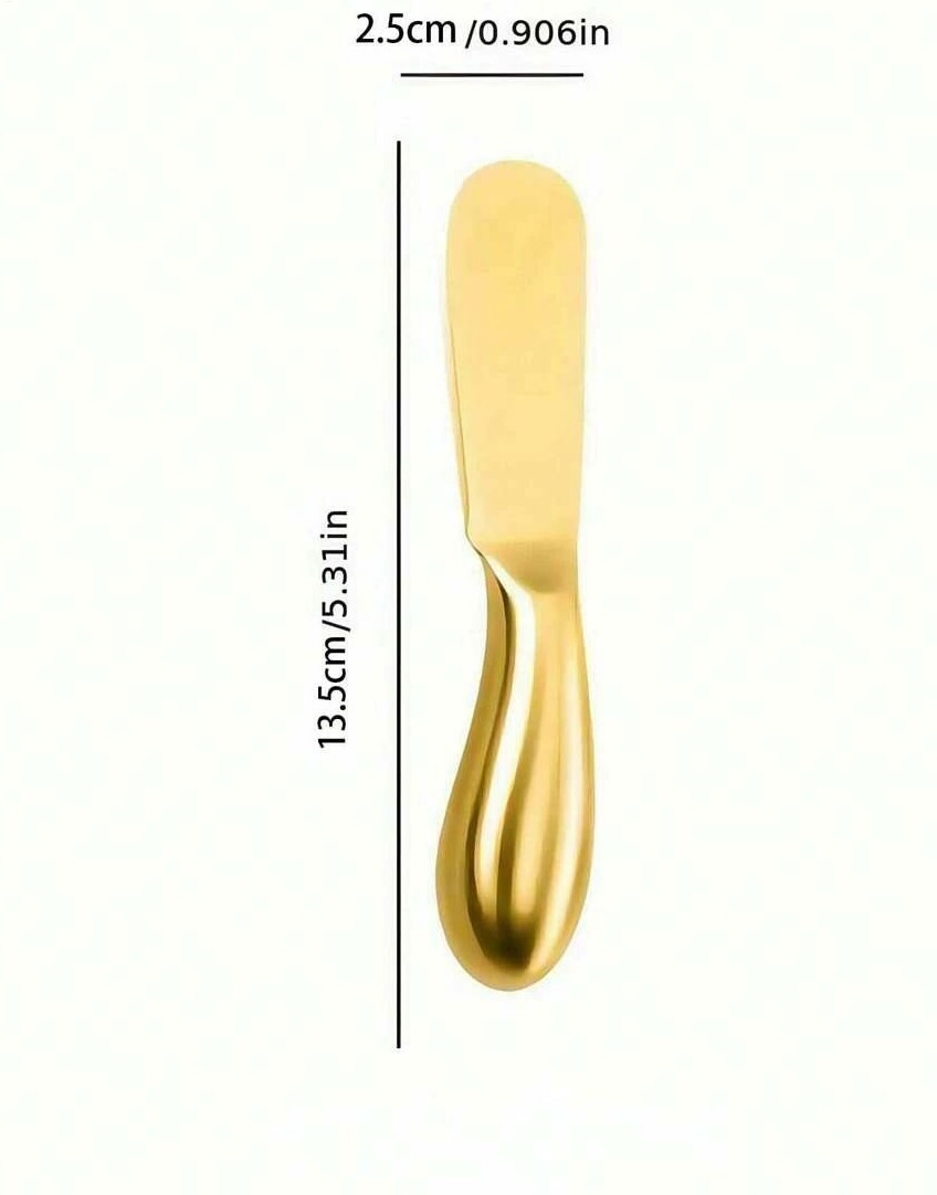 SHEIN ZŁOTY NÓŻ DO MASŁA 3-PACK S07__2,5X13,5CM