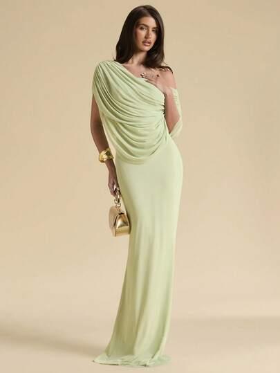 SHEIN ZIELONA MAXI SUKIENKA S06__L