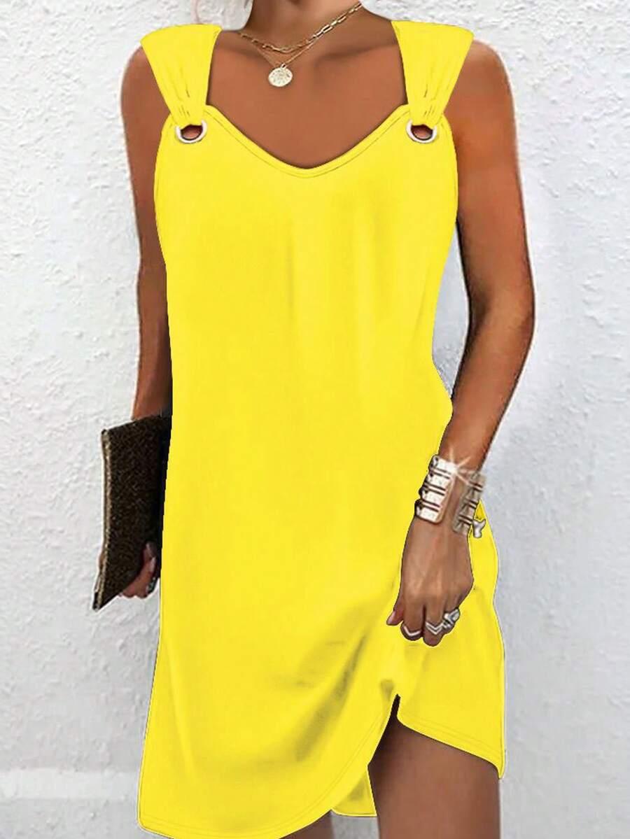 SHEIN ŻÓŁTA MINI SUKIENKA S06__M