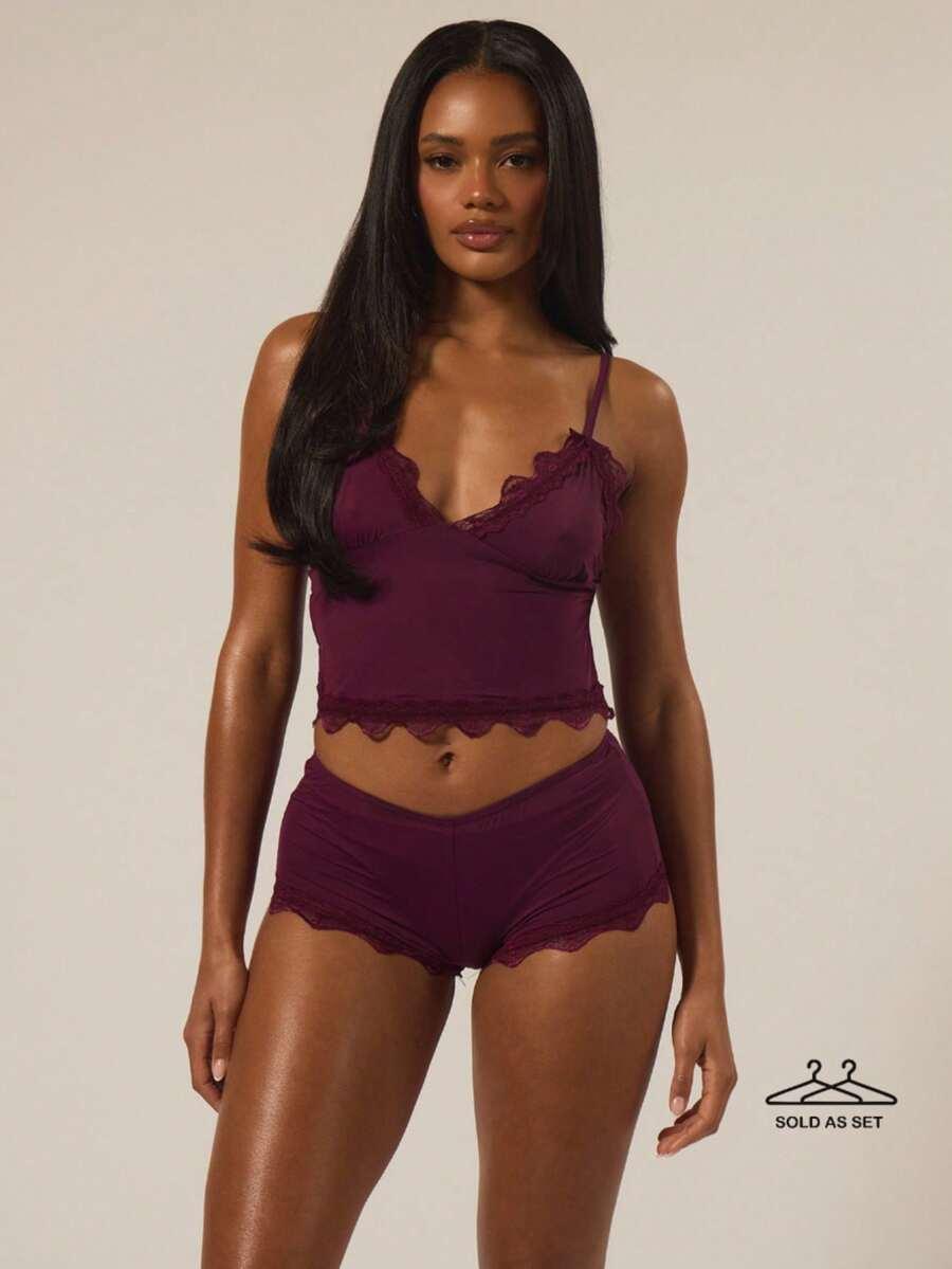 SHEIN KOMPLET BIELIZNY KORONKA S06__XS