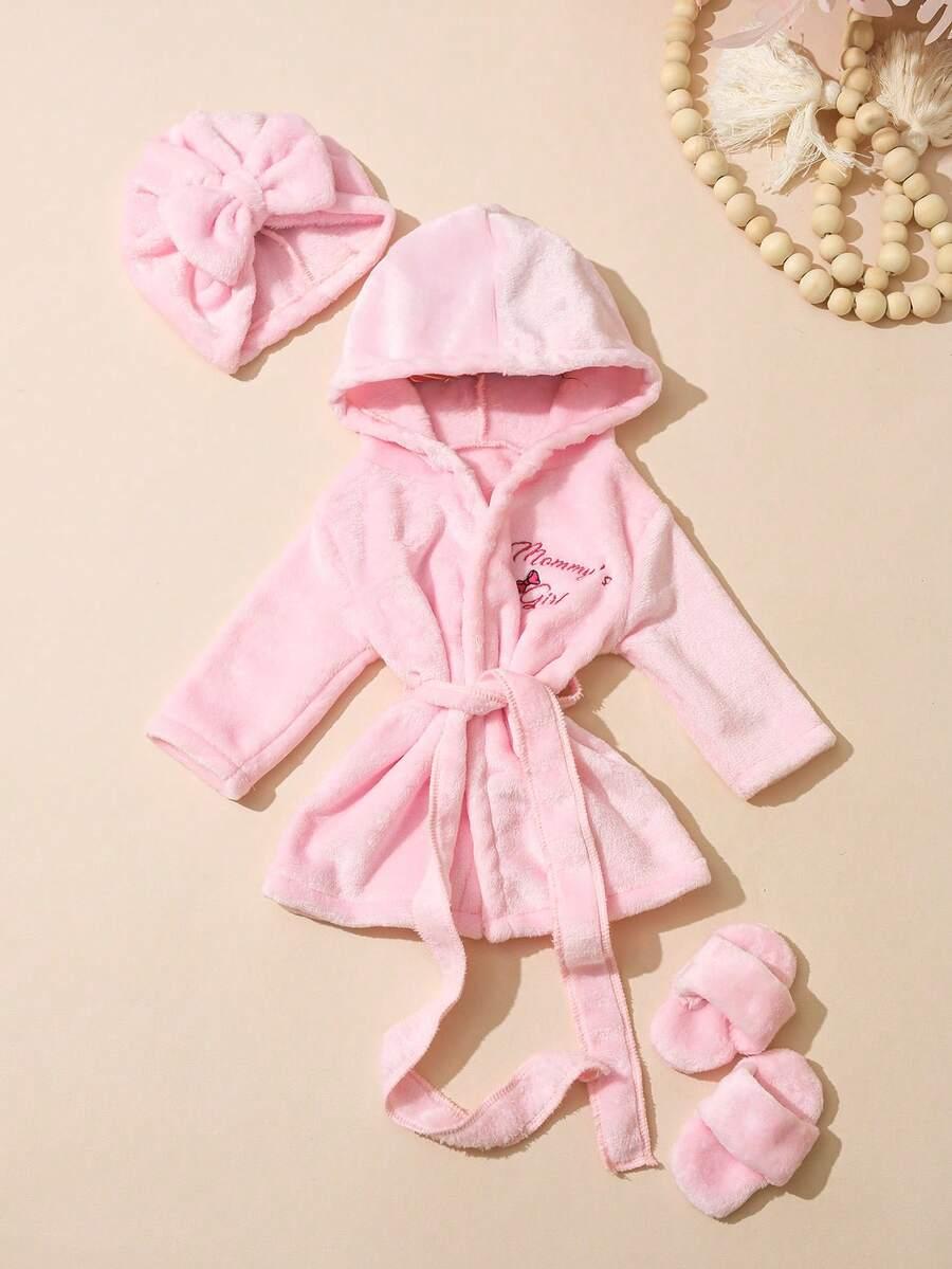 SHEIN RÓŻOWY SZLAFROK CZAPKA KAPCIE KOMPLET S06__56/62
