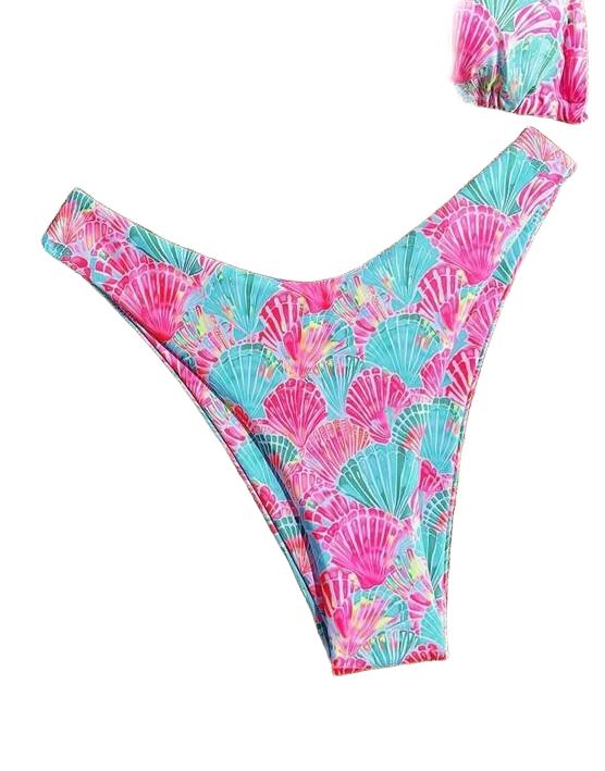 SHEIN DÓŁ OD BIKINI WZÓR PK01__XXL