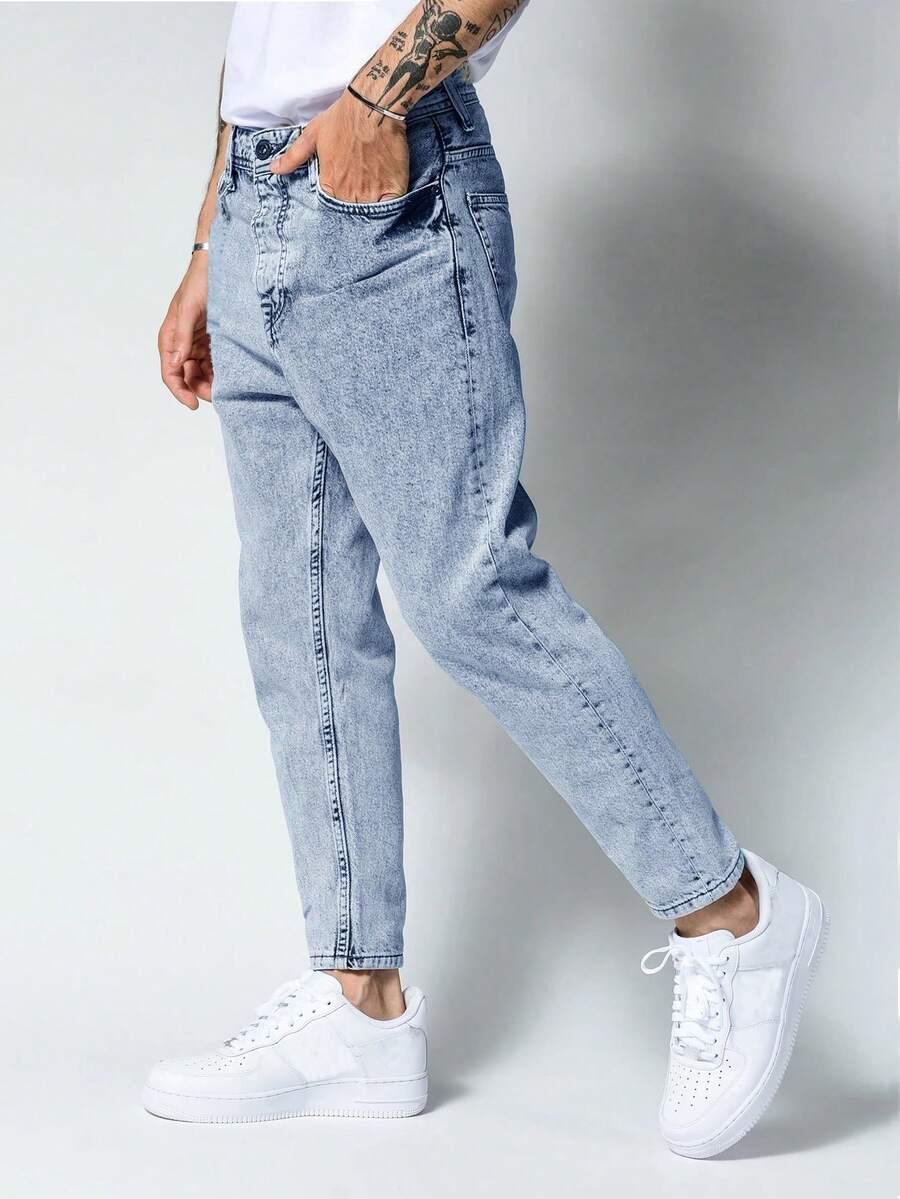 ROMWE MEN NIEBISKIE SPODNIE JEANS S06__XS