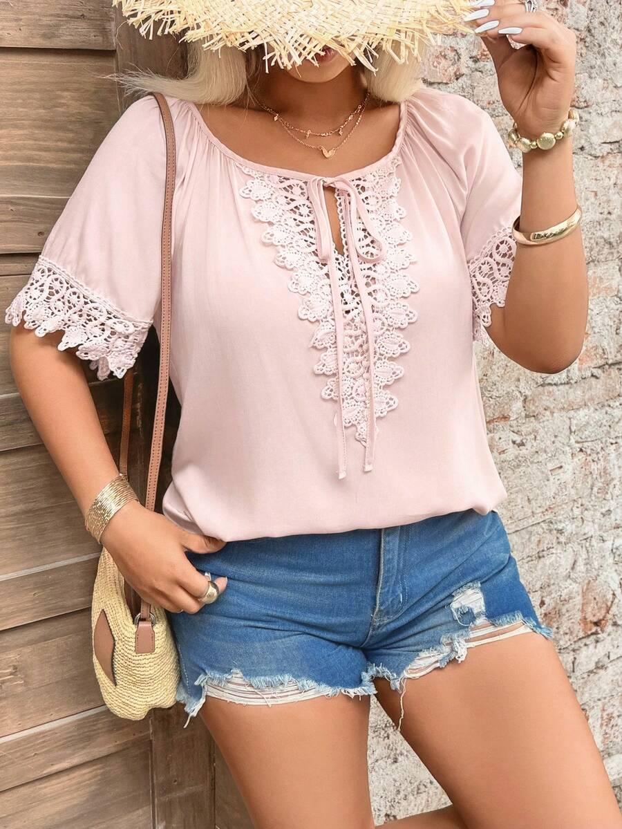 SHEIN RÓŻOWA BLUZKA ZDOBIENIE S06__48