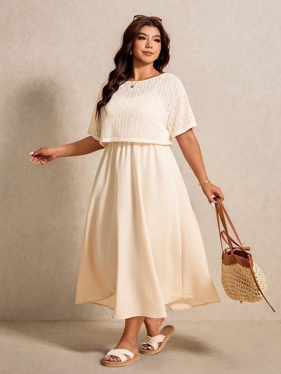 SHEIN BEŻOWA SUKIENKA NA RAMIĄCZAKCH S06__XXL