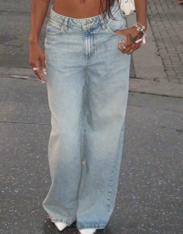 SHEIN SPODNIE JEANS BAGGY S06__S