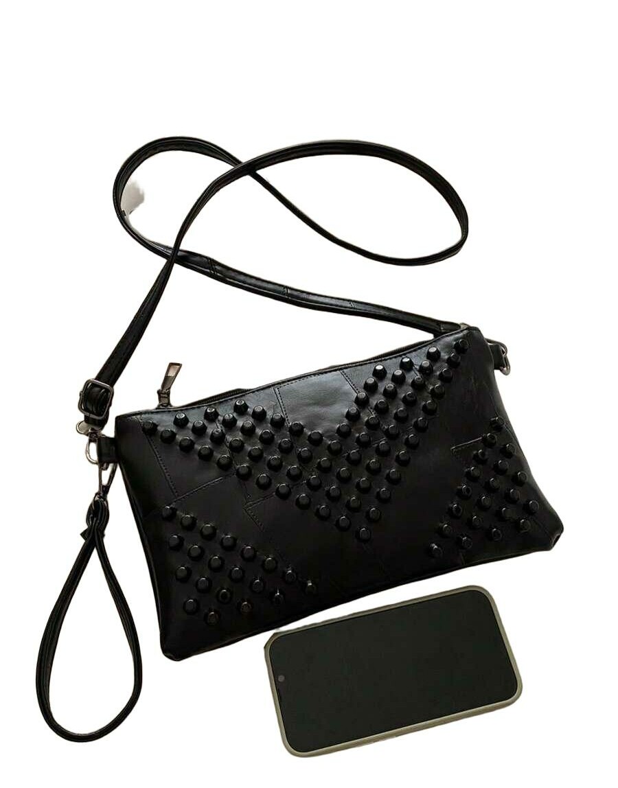 SHEIN CZARNA TOREBKA IMITACJA SKÓRY S07__27X1X17CM