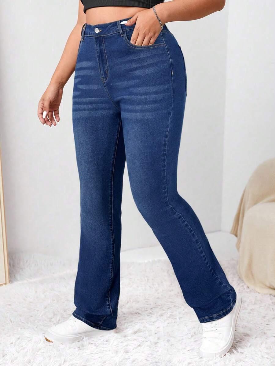 SHEIN NIEBIESKIE JEANSY WYSOKI STAN S09__XXL