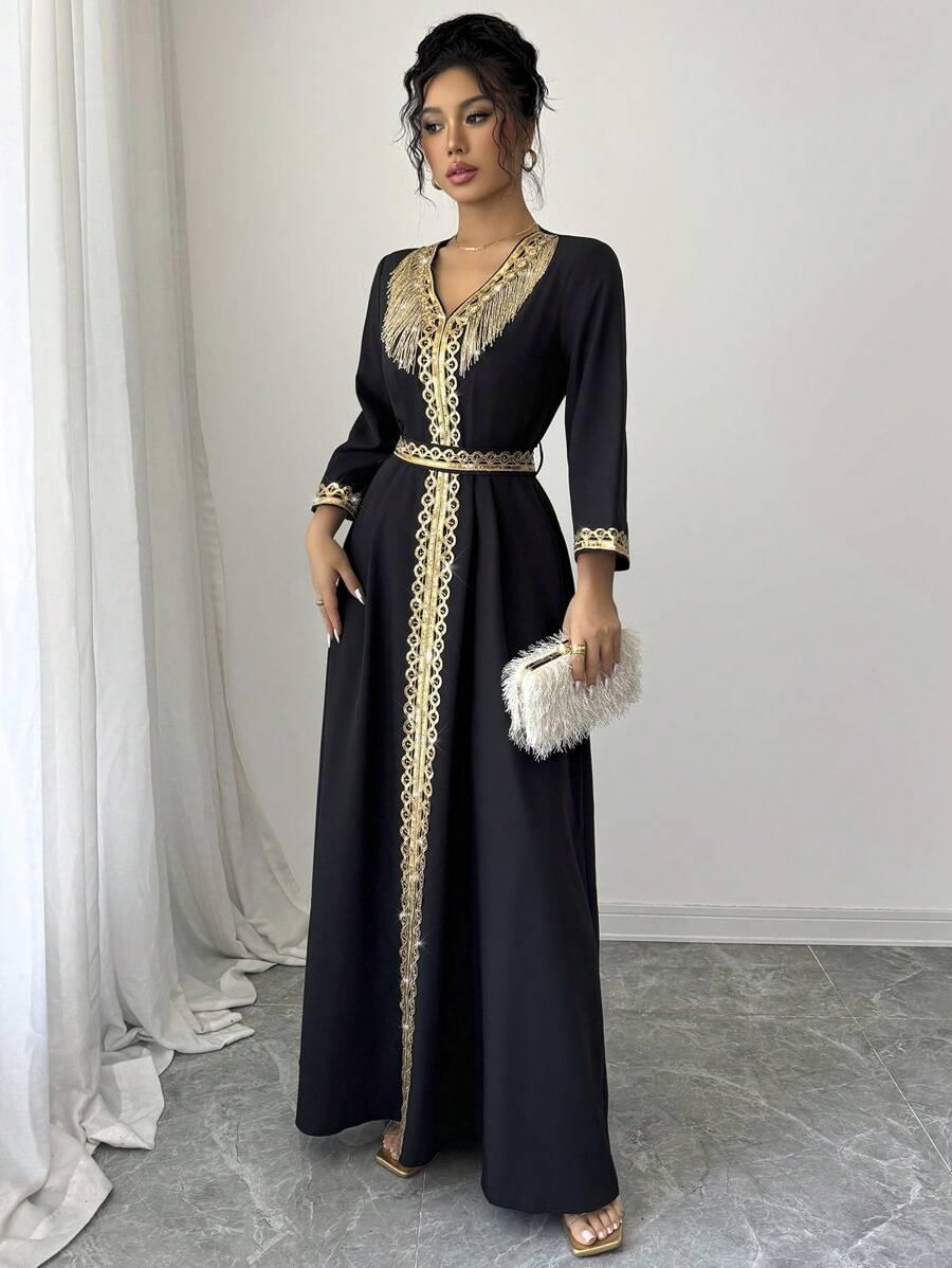 SHEIN CZARNA MAXI SUKIENKA S06__M