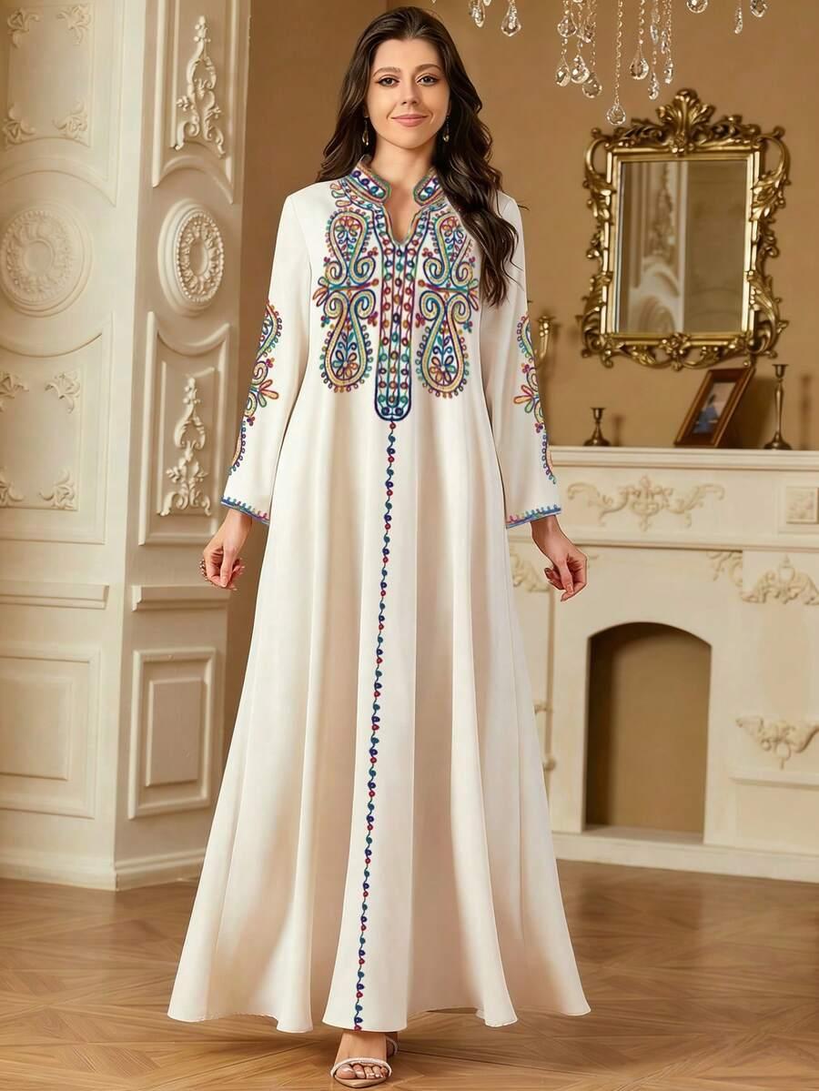 EMERY ROSE MAXI SUKIENKA DŁUGI RĘKAW S06__L