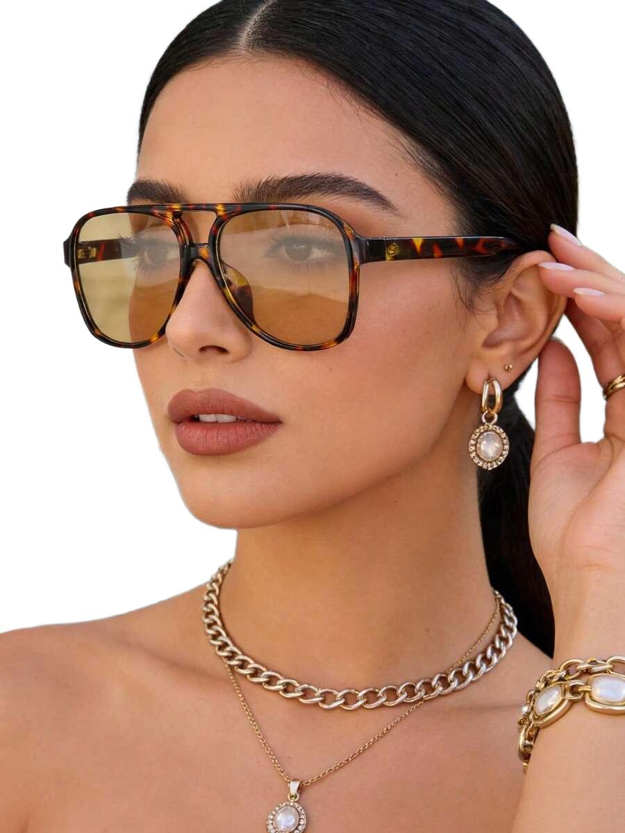 SHEIN OKULARY PRZECIWSŁONECZNE ANIMAL PRINT S07