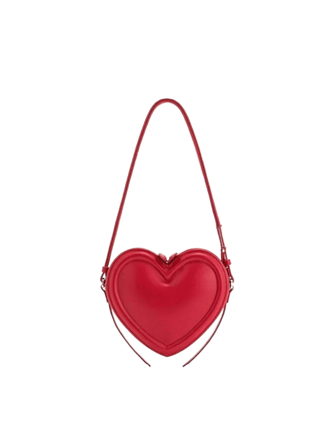 SHEIN CZERWONA TOREBKA SERCE S07__19,5X17CM