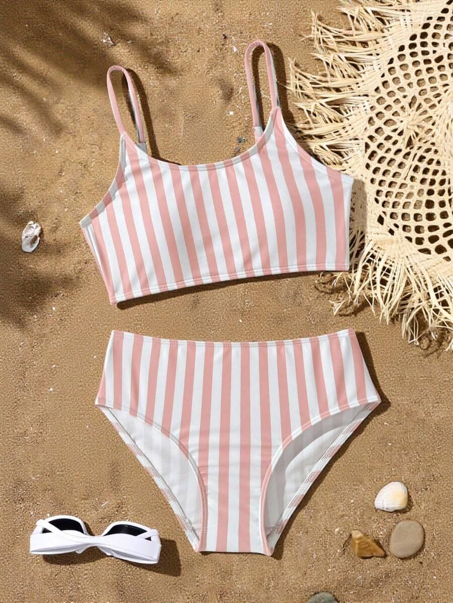 SHEIN DWUCZĘŚCIOWY STRÓJ KĄPIELOWY S09__134-140