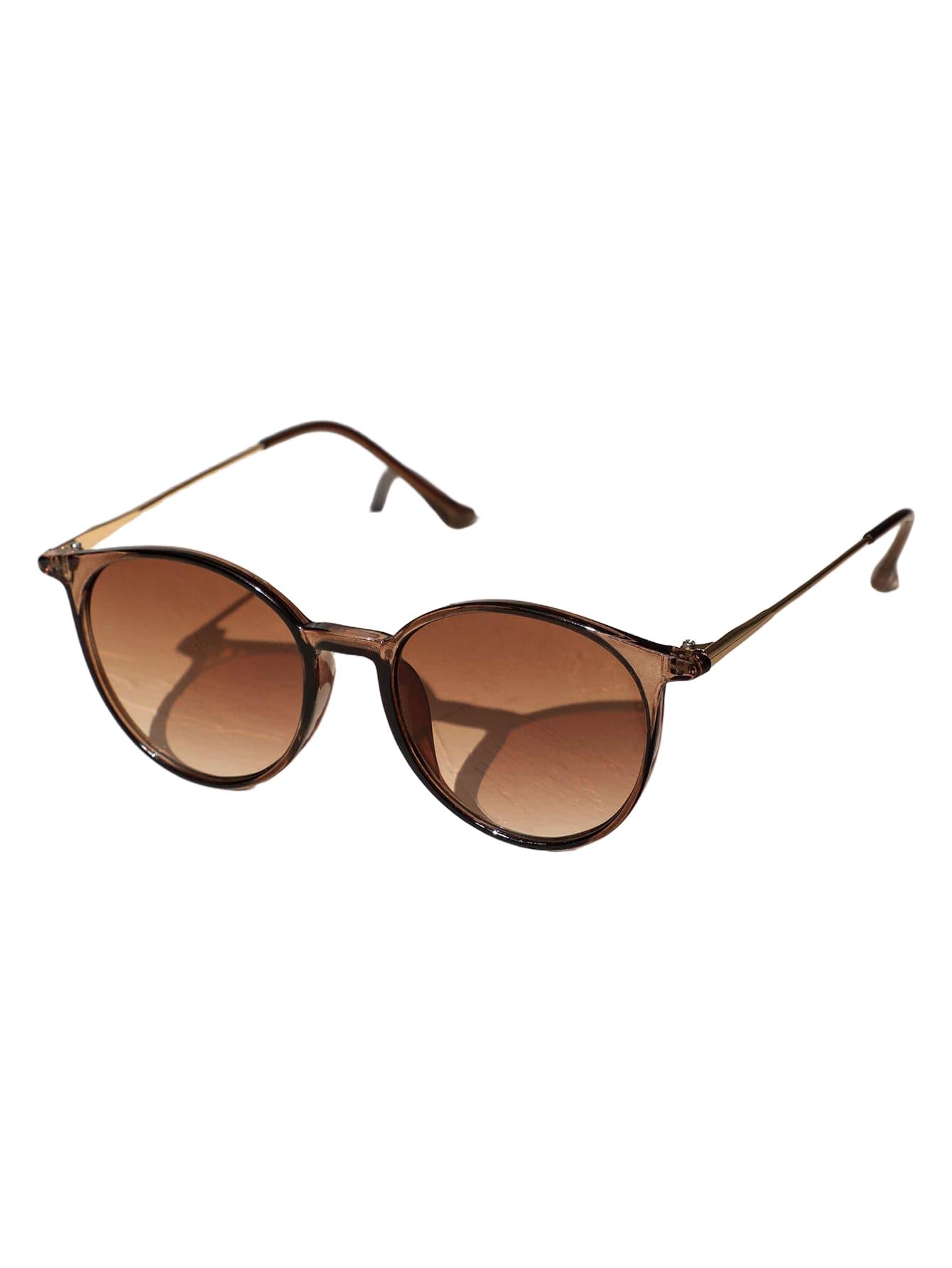 SHEIN BRĄZOWE OKULARY PRZECIWSŁONECZNE S07