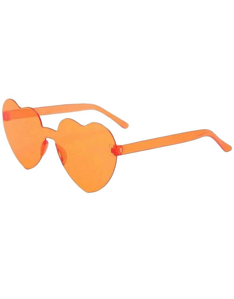 SHEIN POMARAŃCZOWE OKULARY SERCE S07
