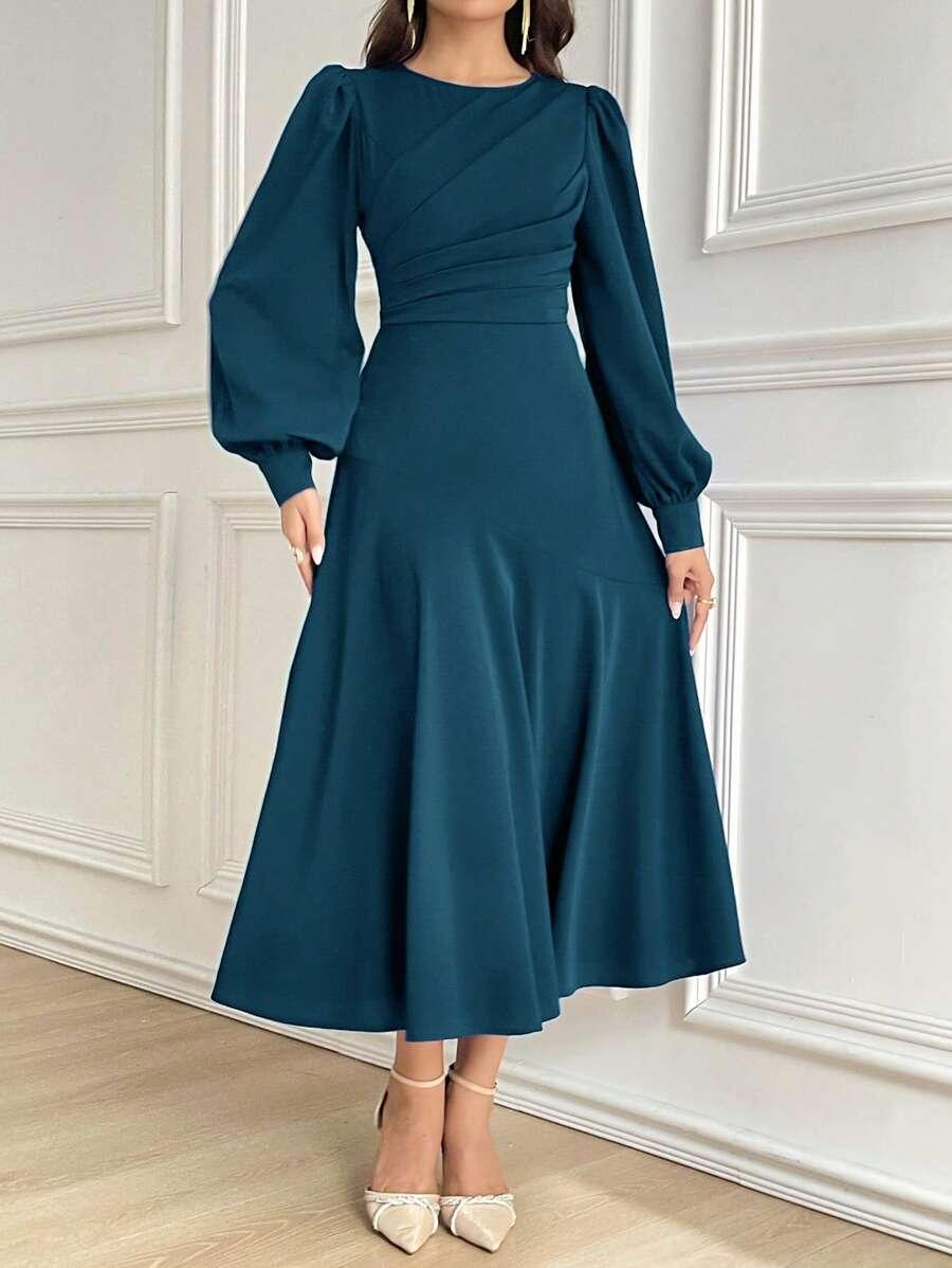 SHEIN MIDI SUKIENKA Z DŁUGIM RĘKAWEM S06__XL