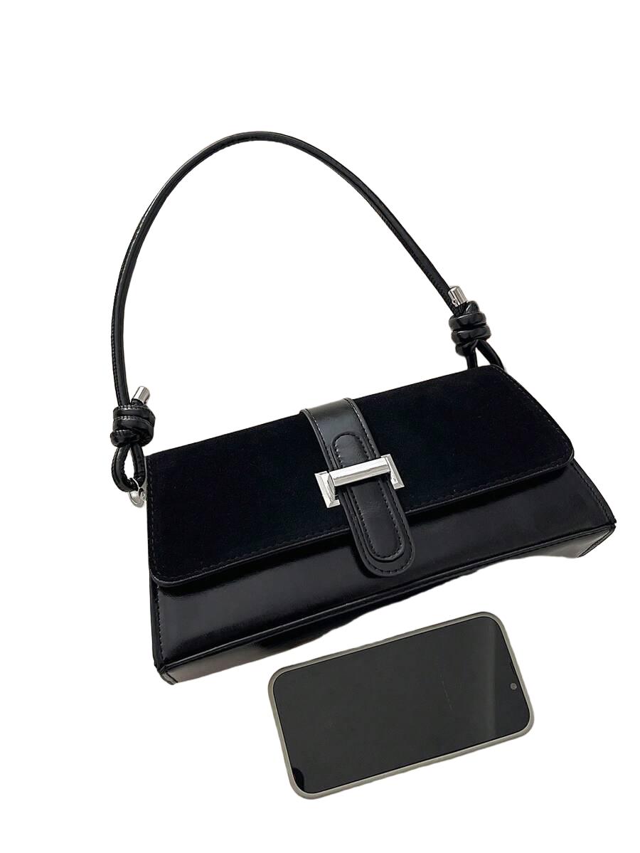 SHEIN CZARNA TOREBKA NA RAMIĘ S07__13,5X27