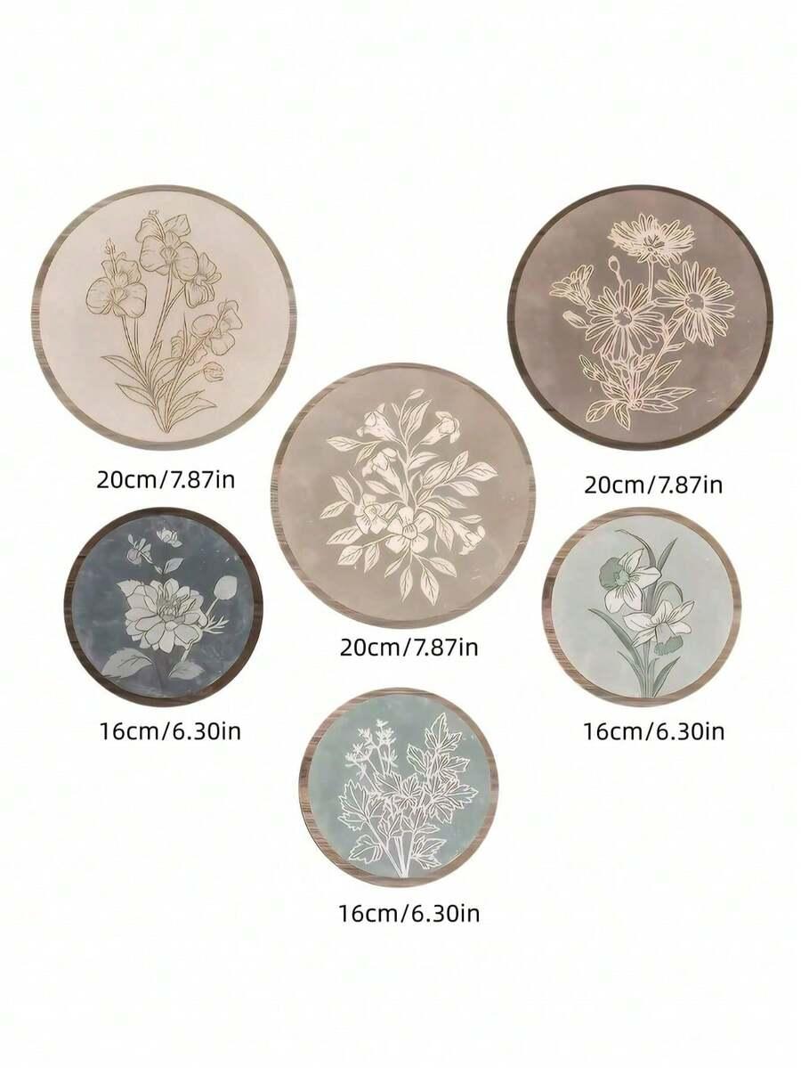 SHEIN OKRĄGŁE OBRAZY ŚCIENNE 6-PACK S07