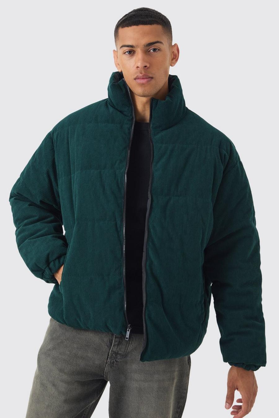 BOOHOOMAN ZIELONA KURTKA ZAMEK W01__S
