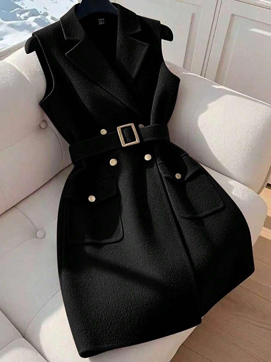 SHEIN PŁASZCZ BEZ RĘKAWÓW W01__M