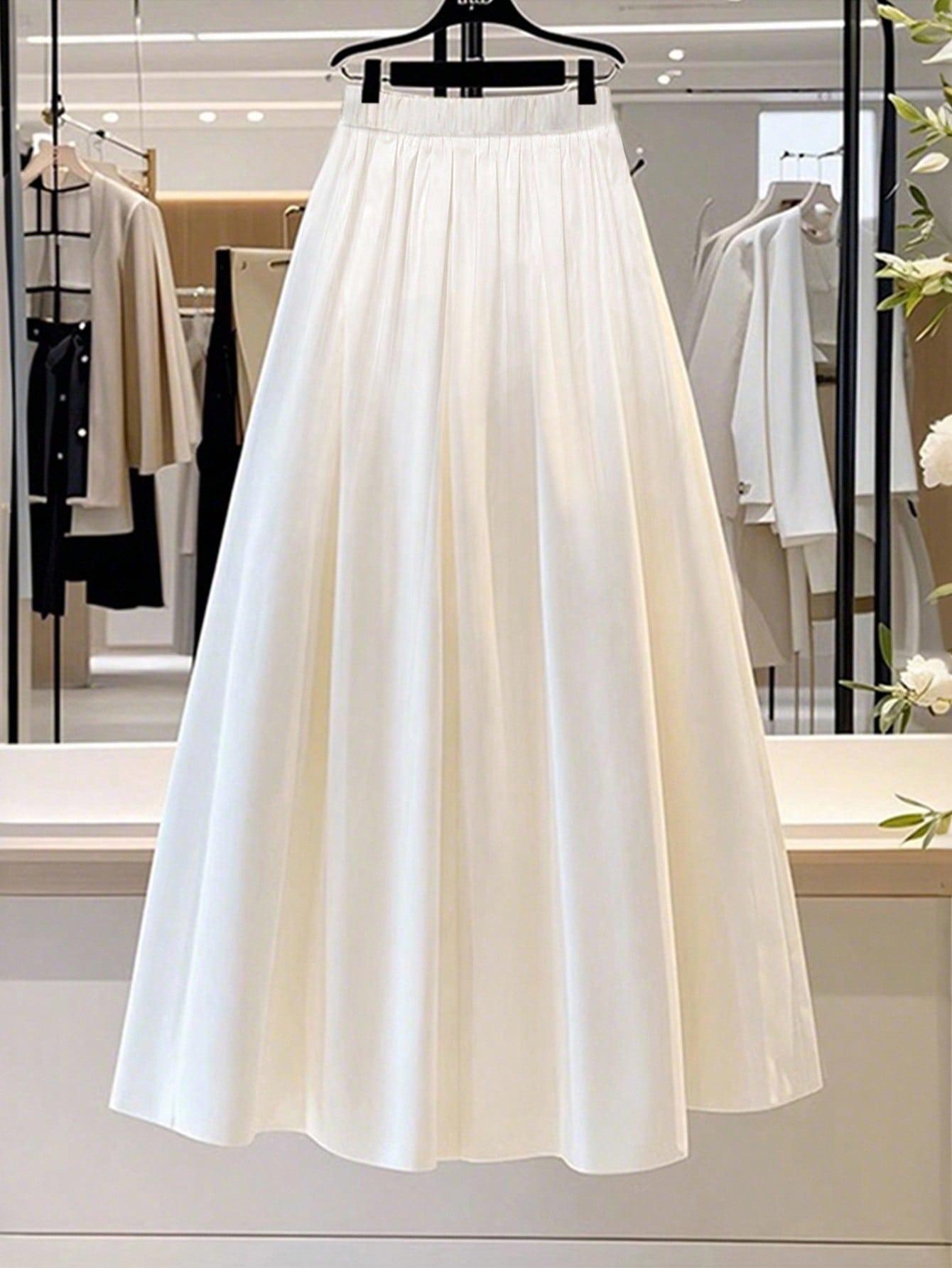 SHEIN BIAŁA MAXI SPODNICA S06__L