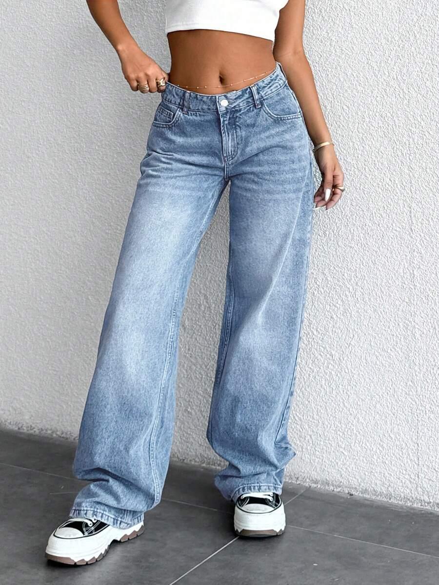 SHEIN NIEBIESKIE SPODNIE JEANS S06__S
