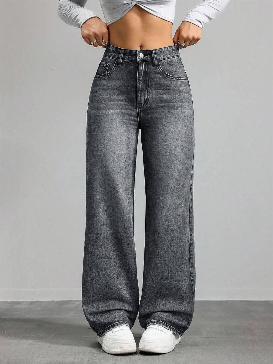 SHEIN SZARE SPODNIE JEANS S06__XXL
