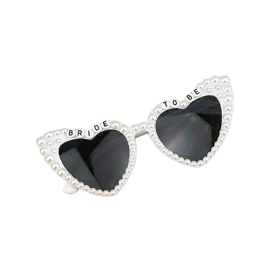 SHEIN BIAŁE OKULARY SERCA S07