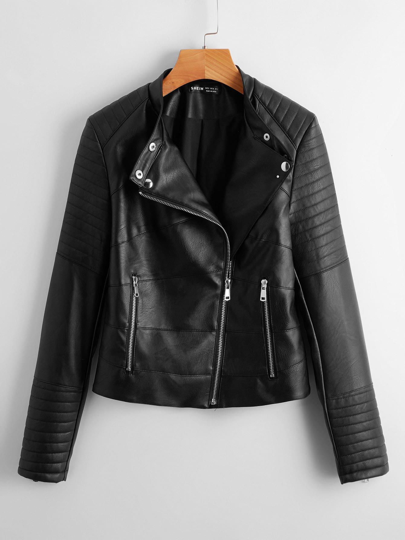 SHEIN CZARNA KURTKA IMITACJA SKÓRY S06__L