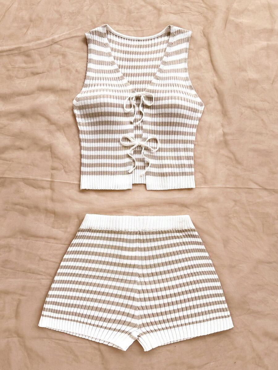 SHEIN TOP SPODENKI KOMPLET S06__M