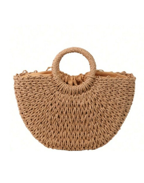 SHEIN BEŻOWA TOREBKA PLECIONA S07__33X6X20