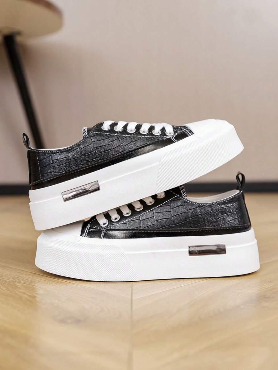 SHEIN CZARNE SZNUROWANE TRAMPKI S06__37