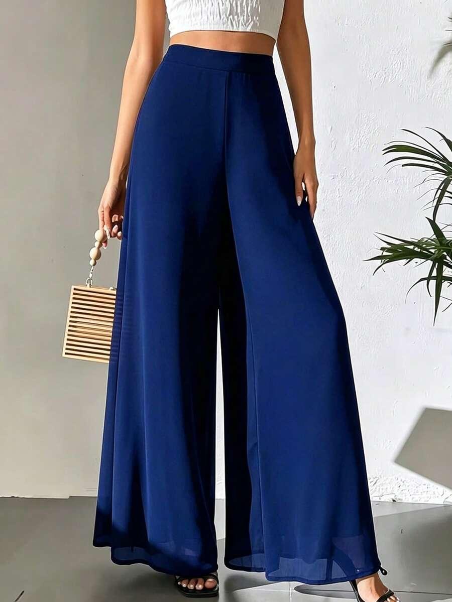 SHEIN NIEBIESKIE SPODNIE CASUAL S06__XL