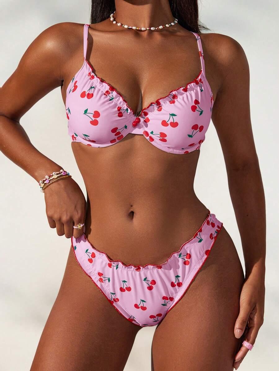 SHEIN DWUCZĘŚCIOWY STRÓJ KĄPIELOWY S06__L