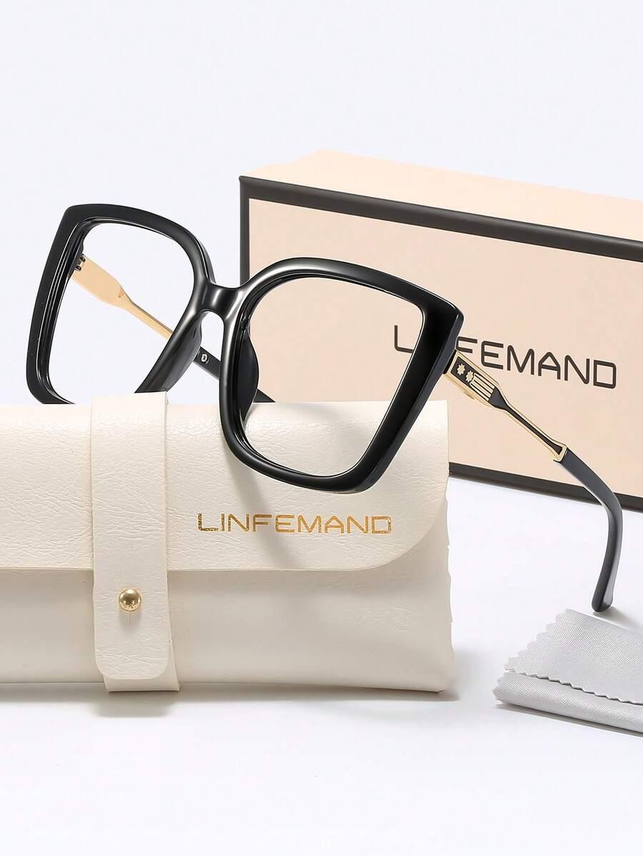 LINFEMAND OKULARY ZERÓWKI CZARNE OPRAWKI S07